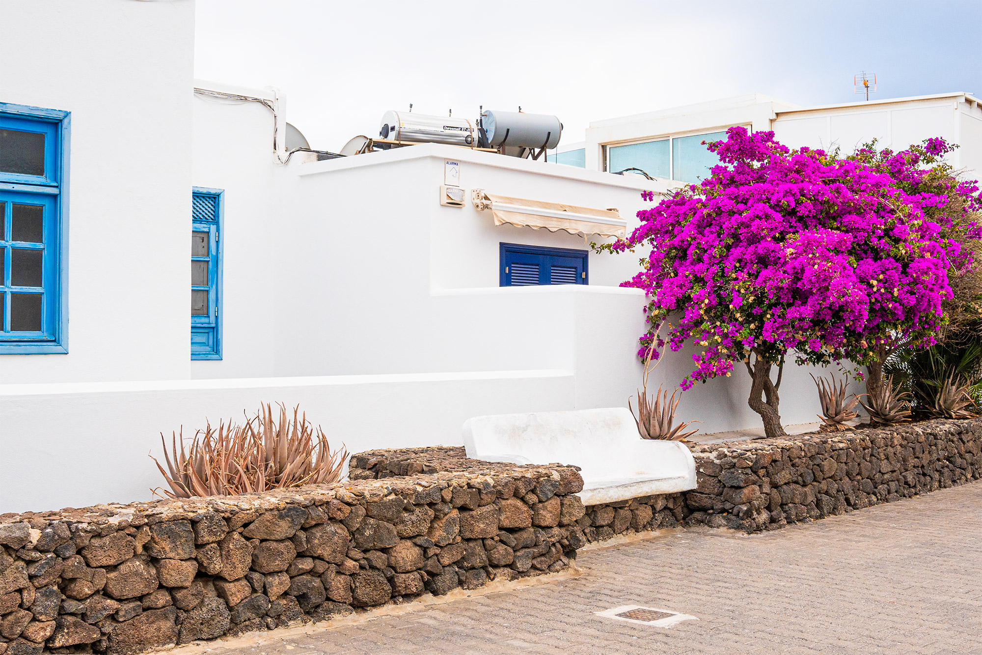 A picture of Mediterranean White House in Canary Island, Lanzarote.